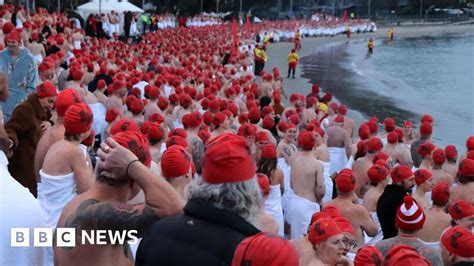 female nude swimming|Thousands of naked swimmers mark Australia's winter solstice.